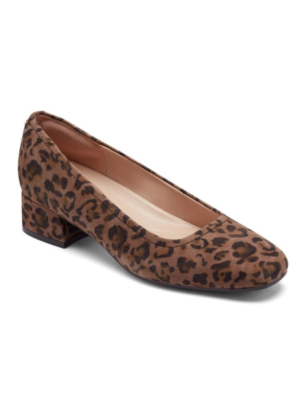 Easy Spirit Jain EFlex Leopard Suede Block Heel Pumps Size 10 M